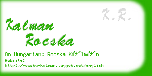 kalman rocska business card